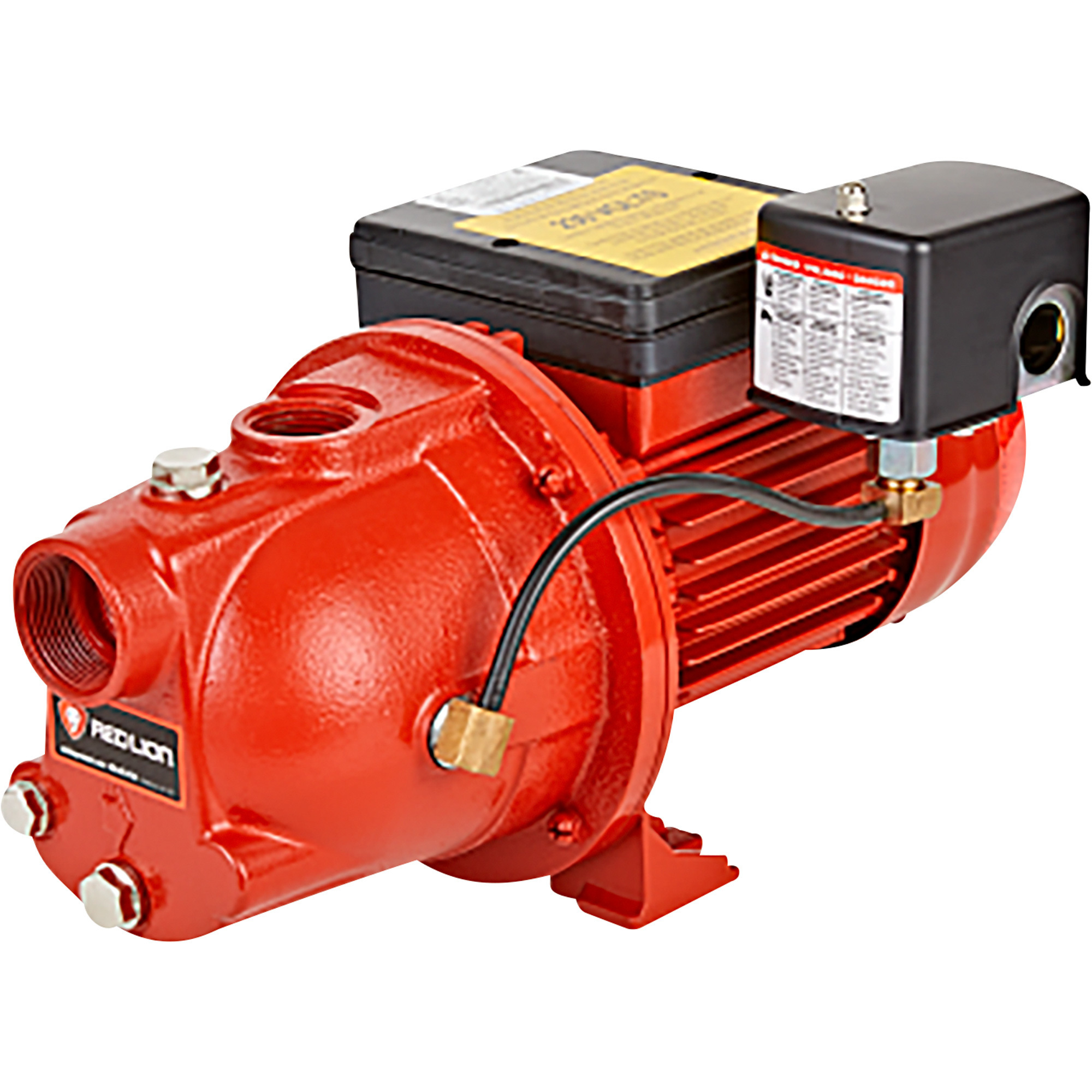 Red Lion Cast Iron Shallow Well Jet Water Pump, 864 GPH, 3/4 HP, 1 1/4in. Intake/1in. Discharge Ports, Model# RL-SWJ75